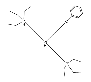 trans-hydridophenoxobis(triethylphosphine)platinum(II)结构式