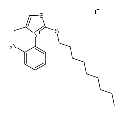 3-(2-aminophenyl)-2-(nonylthio)-4-methylthiazol-3-ium iodide结构式