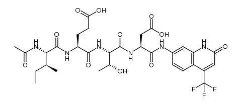 (4S,7S,10S,13S)-4-((S)-sec-butyl)-7-(2-carboxyethyl)-10-((R)-1-hydroxyethyl)-2,5,8,11-tetraoxo-13-((2-oxo-4-(trifluoromethyl)-1,2-dihydroquinolin-7-yl)carbamoyl)-3,6,9,12-tetraazapentadecan-15-oic acid结构式