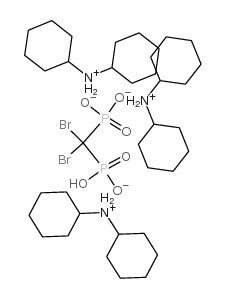 (Dibromomethylene)bisphosphonic Acid N-Cyclohexylcyclohexanamine结构式