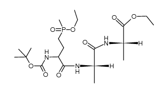 (9S,12S)-ethyl 6-(2-(ethoxy(methyl)phosphoryl)ethyl)-2,2,9,12-tetramethyl-4,7,10-trioxo-3-oxa-5,8,11-triazatridecan-13-oate结构式