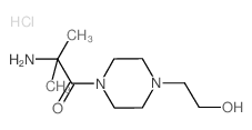 2-Amino-1-[4-(2-hydroxyethyl)-1-piperazinyl]-2-methyl-1-propanone hydrochloride结构式