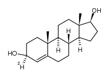 [3-2H]androst-4-ene-3β,17β-diol Structure