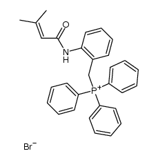 (2-(3-methylbut-2-enamido)benzyl)triphenylphosphonium bromide结构式