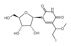 5-(1-methoxy-2-iodoethyl)uridine结构式