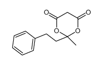 2-methyl-2-(2-phenylethyl)-1,3-dioxane-4,6-dione结构式