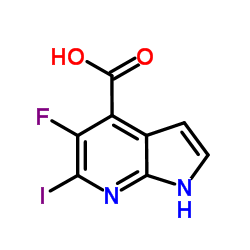 5-氟-6-碘-1H-吡咯并[2,3-b] 吡啶-4-羧酸酸结构式