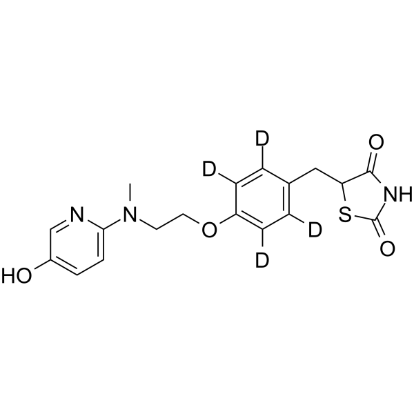 5-Hydroxy Rosiglitazone-d4 Structure