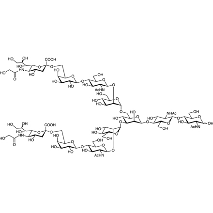 Neu5Gcα(2-6) N-Glycan结构式