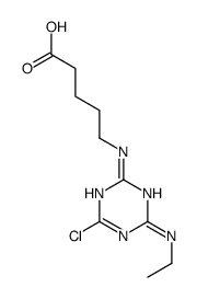 5-[[4-chloro-6-(ethylamino)-1,3,5-triazin-2-yl]amino]pentanoic acid Structure