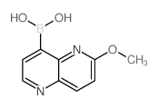 (6-甲氧基-1,5-萘啶-4-基)硼酸结构式