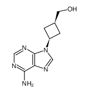 3β-(6-amino-9H-purin-9-yl)cyclobutane-1β-methanol Structure