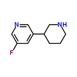3-Fluoro-5-(3-piperidinyl)pyridine Structure