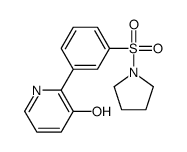 2-(3-pyrrolidin-1-ylsulfonylphenyl)pyridin-3-ol Structure