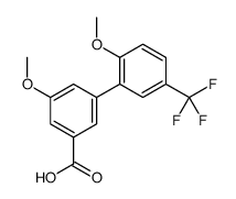 3-methoxy-5-[2-methoxy-5-(trifluoromethyl)phenyl]benzoic acid结构式