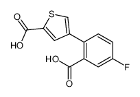 4-(2-carboxy-4-fluorophenyl)thiophene-2-carboxylic acid Structure