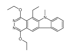 1,4-Diethoxy-5-ethyl-6-methyl-6H-pyridazino(4,5-b)carbazole Structure