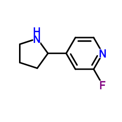 2-Fluoro-4-(2-pyrrolidinyl)pyridine结构式