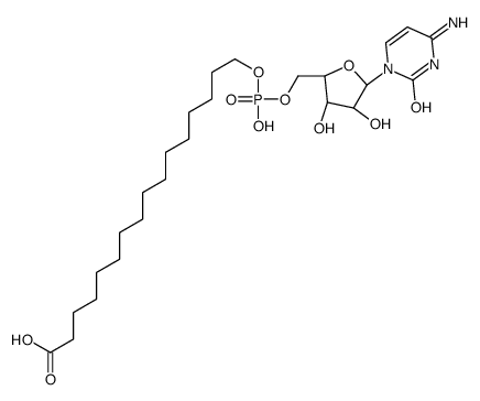 16-[[(2R,3S,4S,5R)-5-(4-amino-2-oxopyrimidin-1-yl)-3,4-dihydroxyoxolan-2-yl]methoxy-hydroxyphosphoryl]oxyhexadecanoic acid Structure
