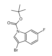 1-Boc-3-溴-6-氟吲哚结构式