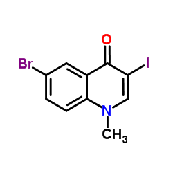 6-Bromo-3-iodo-1-methyl-4(1H)-quinolinone Structure