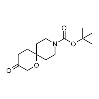 3-氧代-1-氧-9-氮杂螺[5.5]十一烷-9-羧酸叔丁酯结构式