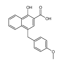 1-hydroxy-4-(4-methoxybenzyl)-2-naphthoic acid Structure