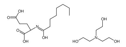 2-[bis(2-hydroxyethyl)amino]ethanol,(2S)-2-(octanoylamino)pentanedioic acid Structure