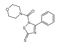 morpholin-4-yl-(3-phenyl-5-sulfanylidene-1,2,4-thiadiazol-2-yl)methanone Structure