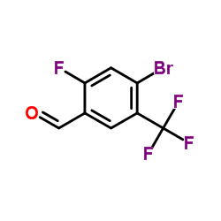 4-Bromo-2-fluoro-5-(trifluoromethyl)benzaldehyde Structure