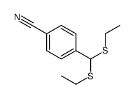 4-[bis(ethylsulfanyl)methyl]benzonitrile Structure
