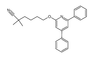 2,2-dimethyl-6-[(4,6-diphenyl-pyridin-2-yl)oxy]hexanonitrile Structure