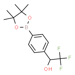 2,2,2-Trifluoro-1-(4-(4,4,5,5-tetramethyl-1,3,2-dioxaborolan-2-yl)phenyl)ethanol Structure