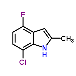 7-Chloro-4-fluoro-2-methyl-1H-indole结构式