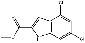 4,6-二氯吲哚-2-羧酸甲酯结构式