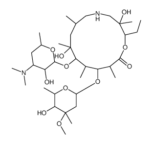 10-aza-10-demethyl-9-deoxo-11-deoxyerythromycin A结构式