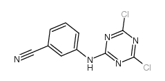 3-[(4,6-dichloro-1,3,5-triazin-2-yl)amino]benzonitrile structure