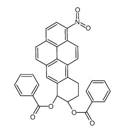 [(7S,8S)-7-benzoyloxy-1-nitro-7,8,9,10-tetrahydrobenzo[a]pyren-8-yl] benzoate结构式
