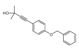 2-methyl-4-(4-phenylmethoxyphenyl)but-3-yn-2-ol结构式