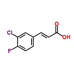 3-氯-4-氟肉桂酸结构式