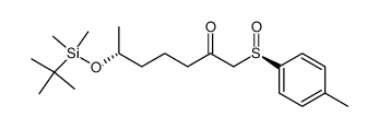 (R)-6-((tert-butyldimethylsilyl)oxy)-1-((R)-p-tolylsulfinyl)heptan-2-one结构式