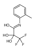3,3,3-trifluoro-2,2-dihydroxy-N-(2-methylphenyl)propanamide结构式