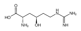 (+)-γ-hydroxy-L-homoarginine Structure