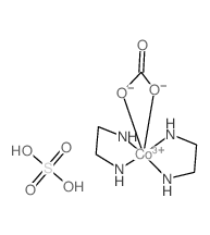 2-azanidylethylazanide; cobalt(+3) cation; sulfuric acid; carbonate结构式