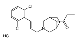 1-[3-[(E)-3-(2,6-dichlorophenyl)prop-2-enyl]-3,8-diazabicyclo[3.2.1]octan-8-yl]propan-1-one,hydrochloride Structure