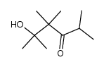 5-hydroxy-2,4,4,5-tetramethyl-hexan-3-one结构式