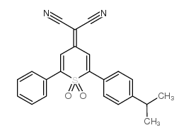 2-(2-(4-ISOPROPYLPHENYL)-1,1-DIOXIDO-6-PHENYL-4H-THIOPYRAN-4-YLIDENE)MALONONITRILE structure