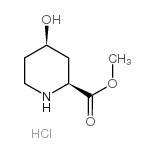 (2S,4R)-4-羟基哌啶-2-甲酸甲酯盐酸盐结构式
