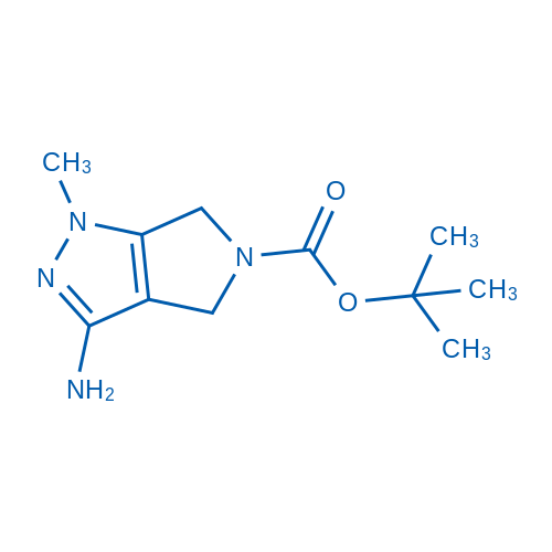 tert-Butyl 3-amino-1-methyl-4,6-dihydropyrrolo[3,4-c]pyrazole-5(1H)-carboxylate structure