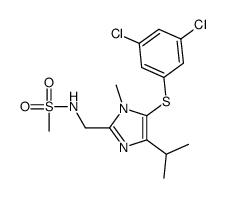 N-[[5-(3,5-dichlorophenyl)sulfanyl-1-methyl-4-propan-2-ylimidazol-2-yl]methyl]methanesulfonamide Structure